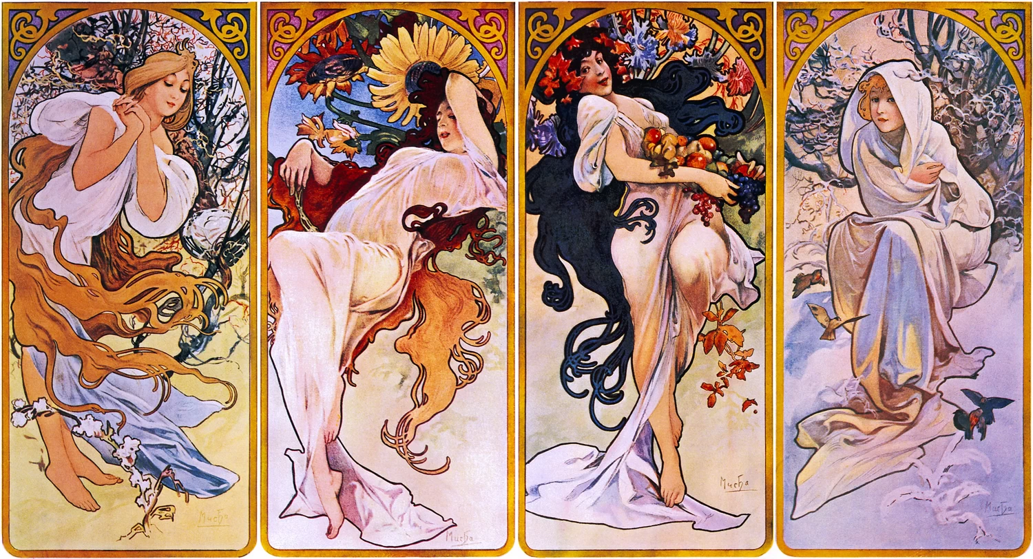 Alfons Mucha - 109, Le stagioni, 1897